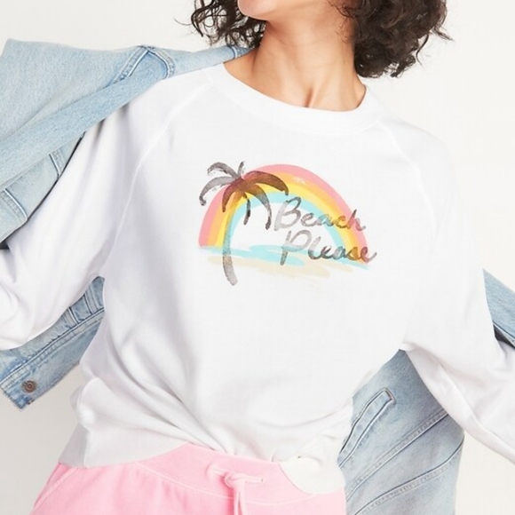 Old Navy "Beach Please" Sweatshirt - Picture 2 of 9